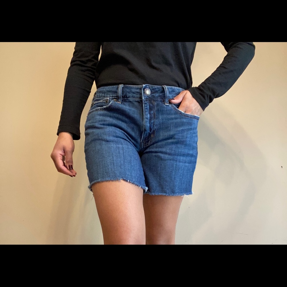 Denim cut off shorts